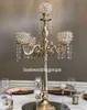 New style flower bowl top crystal candelabras crystals table wedding centerpieces best01236