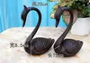 2 Pieces Cast Iron Swan Antique Retro Animal Home Office Bar Pub Club Hotel Table Desk Decorations Metal Crafts Viintage Ornament Brown Gift