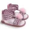 Canis Fashion Cute Neonato Neonate Sandali Bowknot in pelle PU Culla Scarpe da principessa casual da festa