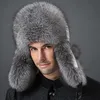 Chapeaux de bombardier d'hiver pour hommes, chapeau chaud russe Ushanka avec rabat d'oreille, casquette de trappeur en cuir Pu, coupe-vent en peluche épaisse1527159