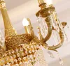 Copper Crystal Chandelier L100 CM W60CM H75CM Luksusowy Brąz E14 Luster Light Home Decoration Myy