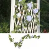 Decorative Flowers & Wreaths Artificial Lifelike Silk Fake Flower Rose Vine Rattan Cane Garland Wall Hanging Plant For Wedding Home Garden D