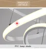 Modern Aluminium Circle LED Pendant Lights For Bedroom Living Room Matsal Kök Minimalistisk WhiteBlackCoffeegolden Body