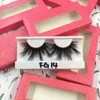 Luxo Dramático 27mm Mink Lashes 100% Handmade 5D Mink Eyelashes Fluffy Wispy Eyelash com Retângulo Glitter Capas G-Fácil