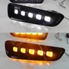 1 Paar DRL LED Dagrijverlichting met Draai Signaal Gele Mistlamp voor Ford Raptor SVT F150 2016 2017 2018 2019