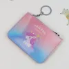 4styles Laser unicorn card holder mini laser coin wallet change money zipper pocket kids lady girl priness key holder wallet FFA251875784