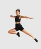 2 PCS Gym Set Workout Suit Women Short Sleeve Crop Top Seamless Fitness Shorts Sports Wear Gym Double Straps Athletic Yoga Set