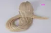 140g 12 to 26 inch European unprocessed Virgin Human Hair Extensions Full cuticle aligned #613 #60 Straight Horsetail Magic Wrap Ponytail