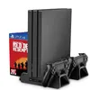 PS4 / PS4 Magro / PS4 PRO Vertical Stand com Ventilador Cooler controlador duplo Carregador estação de carregamento para SONY Playstation 4 HOT