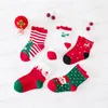 christmas childs socks red cotton medium christmas kids socks autumn and winter cotton baby socks 4 pairs set h015