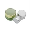 Shiny Acrilic Plastic Blottle Cream Jar 5G 10G 15g 30g per contenitori di imballaggio cosmetico Gold White3998402
