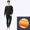 2019 nova chegada espessa veludo quente roupa interior térmico conjunto longo johns para macho feminino quente roupas térmicas de inverno terno desgaste