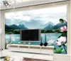 3D photo wallpaper custom 3d wall murals wallpaper Beautiful scenery lotus art TV background wall sticker decoration papel de parede