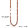 585 Collier en or rose gourmette chaîne à maillons cubains collier pour femmes filles mode bijoux à la mode cadeaux fête or 22 26 pouces GN162246j