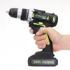 36V Electric Cordless Drill LED Lighting Double Speed Li-Ion Battery Power Drills Home Repair Tool