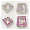 Mink Eyelashes Empty Rhinestone Lashes Case Natural Long Full Strip Eye Lash Pink Diamond Lash Box