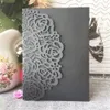 50PCS Hollow Laser Cut Beauiful Flowers Wedding Invitation Card With Colours Pearl Paper For Engagement Invitation Cards Garden Pa7048622