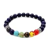 7 Chakra Yoga Beads charm bracelets For Womens Mens Healing Lava Rock Tiger Eye Amber Turquoise Amethyst lapis lazuli Natural Stone Jewelry