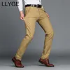 Llyge Mensビジネスパンツ2019カジュアルストレッチソリッドロングストレートズボンプラスサイズファッションベーシックスリムフィットポケットパンツ