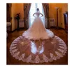 Nuovi veli da sposa con bordo in pizzo da 3 metri Bianco avorio con pettine Velo da sposa in tulle a uno strato Accessori da sposa su misura