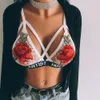 Femmes Sexy fleur dentelle Lingerie Bondage soutien-gorge sous-vêtements pansement à bretelles gilet haut licou cou Bustier Bralette2629542