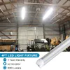 25PCS T8 LED Shop Light Fixture,4ft 60W ,6000K Cold White, Clear Lens Cover, Double Side 4 rows V Shape Integrated Bulb Lamp,LED Cooler Door Light