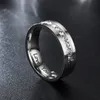 Je t'aime diamant bague bande en acier inoxydable rainure bagues de fiançailles pour femmes hommes mariage or bijoux de mode