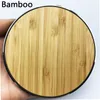 Högkvalitativ trä bambu trådlös laddare för iPhone 11 7 Plus XS Max Samsung Galaxy S20 S10 Lite Note 10 Mobiltelefon Snabb laddare