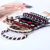 Simple Genuine Leather Bracelets 6pcs/Set Fashion Multilayer Braided Weaved Wrap Jewelry for Women Vintage Mens Wristbands Charm Cuff Bangle