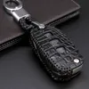 Groothandel Luxe Crocodile Auto Key Bags Mercedes BMW Volkswagen Toyota Sleutelhanger Ringen Leren Auto Merk Sleutel Houder Mannen Tas