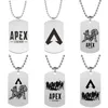 Apex Leyendas Collar Etiqueta de Perro de Acero Inoxidable Juego Caliente Fans Recuerdo Amigos Regalo de Niños APEX LEYENDAS Colgante Collares Joyas al por mayor