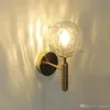 Nordic Globe Aquatex Milchweiß Glas Wandleuchte Wandleuchte Kupfer Farbe Metall Lampe Gang Foyer Veranda Hotel Café Nachttisch Treppenhaus Beleuchtung