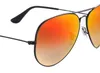 Luxary-varumärke solglasögon för män färgglada gradient lins solglasögon stor ram solglasögon kvinnor metall ram glas lins solglasögon med låda