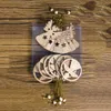 Weihnachtsdekorationen 12 teile/schachtel mit Seilen Festival Home Höhlte Ornament Holz Anhänger DIY Hängende Handwerk Dekoration Kleine Party1