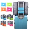 Grande capacidade de carrinho de avião viagem portátil sacos de bagagem de viagem saco de armazenamento de viagem Nylon dobrável 46 * 34.5cm 4 cores DH0492