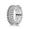925 Sterling Silver Jewelry Pierścień do Pan-Dora Vintage Fascynacja Obrączka ślubna z Clear CZ Diamentowe pierścienie z oryginalnym pudełkiem W144