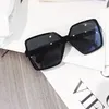 2020 النسخة الكورية من بيضاء المعتاد مربعة مؤطرة المرأة النظارات الاستقطاب النظارات الشمسية نظارات القيادة وجه كبير النظارات الشمسية