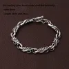 Bijoux personnalisés en argent sterling 925, argent antique, bracelets de chaîne à maillons faits à la main de styliste américain et européen pour hommes w7159670