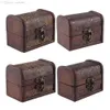 Wholesale-2016 New Wood Vintage Retro Handmade Small Storage Box Case Flower Metal Lock Jewelry Box