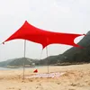 Barraca portátil da sombra do sol portátil da praia da praia com sandbag UV Lycra grande dossel da família para o acampamento exterior da pesca