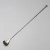 304 Rostfritt stål Cocktail Strotsked 40cm Spiralmönster Vattendroppe Bar Spoon Bar Tool WB544