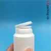50 st 30 60 100 ml vit plast tom flaskpiller pulver smör toppklass påfyllningsbar förpackningsskruv locket299n