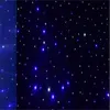 3mx6m LED Wedding Party Gardin Led Star Cloth Black Stage Bakgrund Led Star Cloth Curtain Light Bröllop Dekoration