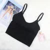 2020 Crop top Reggiseno sportivo Sexy Bralette Cotone Reggiseno attivo Canotta solida Crop Top Push Up imbottito Bralette Sport senza cuciture