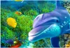 Pokój 3D Wallpaer Niestandardowy Fototapeta Photo Sea World Mermaid Delfin Seaved House Tło Home Decor 3D Murale ścienne Tapeta na ściany 3 D