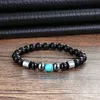 Bracelet En Perles De Pierre De Mode Noir Hématite Turquoise Bracelet Pour Femmes Hommes Bijoux