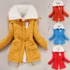 女性ウィンターパーカーファッションミッドロングウッドのコート女性フード付き厚い綿暖かいジャケットオーバーコートプラスサイズxxl1