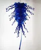 Long and Small Size Lamps Color Art Decoration Hanging Ceiling Crystal Chandelier 100% Hand Blown Blue Glass Lighting with High Quality