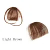 Clip In Bangs Extension Real Human Hair Bangs Hand Tied Hair Bangs with Temples Black Brown7247774