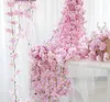 Guirlande de fleurs artificielles en rotin, 200cm, décoration de mariage, DIY, Simulation de fleurs de vigne, couronne de maison pour fête, GB794